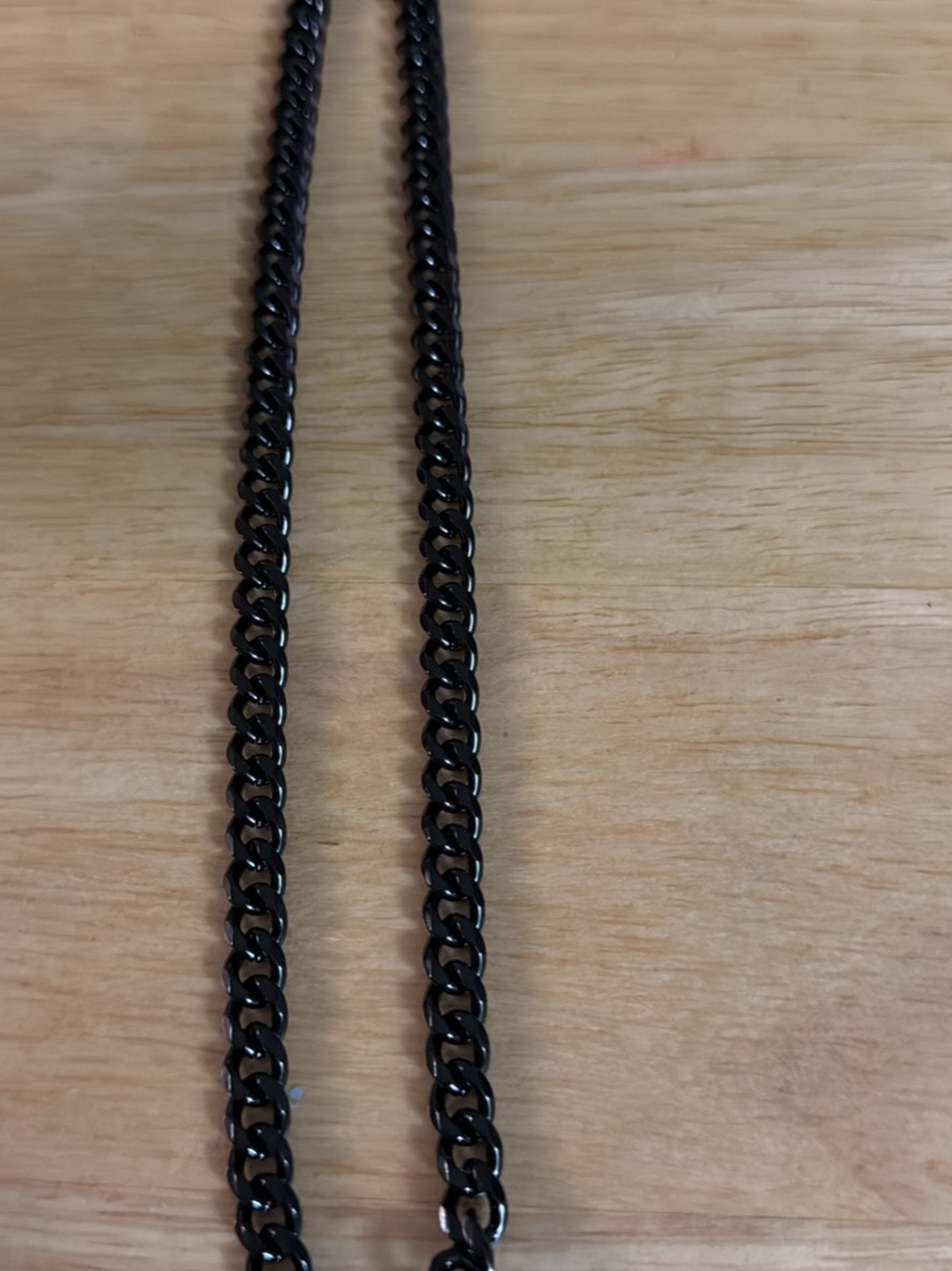 Men's Black Curb Chain Necklace - Sleek Everyday Accessory